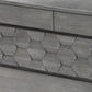 61" Gray Solid Wood Six Drawer Double Dresser