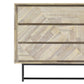 61" Natural Solid Wood Six Drawer Double Dresser
