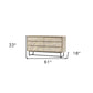 61" Natural Solid Wood Six Drawer Double Dresser