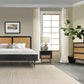 61" Natural and Black Solid Wood Six Drawer Double Dresser