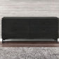 63" Black Six Drawer Double Dresser