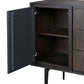 63" Gray Solid Wood Three Drawer Dresser