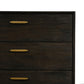 63" Brown Solid Wood Six Drawer Double Dresser