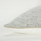 20" Gray and Cream Striped Cotton Throw Pillow