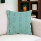 20" Aqua Striped Cotton Throw Pillow