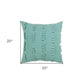20" Aqua Striped Cotton Throw Pillow