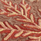 14" X 26" Beige and Brown Autumn Leaves Throw Pillow With Applique And Embroidery