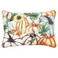 14" X 20" Orange and Ivory Thanksgiving Cotton Pillow With Embroidery Edges