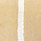 14" X 14" Yellow and White Cotton Pillow With Tassels Edges