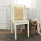 20" Yellow and White Color Block Cotton Throw Pillow With Tassels