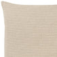 22" Natural Striped Cotton Throw Pillow