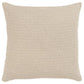 22" Natural Striped Cotton Throw Pillow