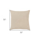 22" Natural Striped Cotton Throw Pillow