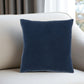 22" Navy Blue Striped Cotton Throw Pillow