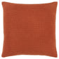 22" Orange Striped Cotton Throw Pillow