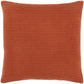 22" Orange Striped Cotton Throw Pillow