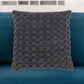 20" Charcoal Cotton Throw Pillow With Texture