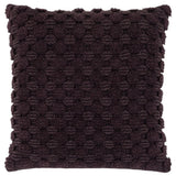 20" Wine Cotton Throw Pillow With Texture