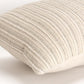 14" X 26" Natural Lumbar Striped Cotton Blend Throw Pillow