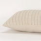 14" X 26" Natural Lumbar Striped Cotton Blend Throw Pillow