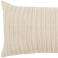 14" X 26" Natural Lumbar Striped Cotton Blend Throw Pillow