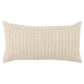 14" X 26" Natural Lumbar Striped Cotton Blend Throw Pillow