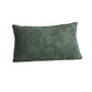 14" X 26" Green Cotton Lumbar Throw Pillow With Texture