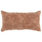 14" X 26" Terra Cotta Cotton Lumbar Throw Pillow With Texture