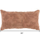 14" X 26" Terra Cotta Cotton Lumbar Throw Pillow With Texture