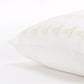 20" White Cotton Throw Pillow With Embroidery