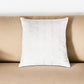 20" White Cotton Throw Pillow With Embroidery