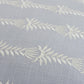 20" Light Blue and White Cotton Throw Pillow With Embroidery
