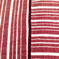 20" Red and Ivory Striped Cotton Throw Pillow