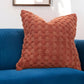 20" Terra Cotta Cotton Throw Pillow With Texture
