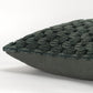 20" Dark Green Cotton Throw Pillow with Texture