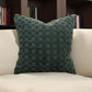 20" Dark Green Cotton Throw Pillow with Texture