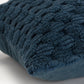 20" Teal Cotton Throw Pillow With Texture