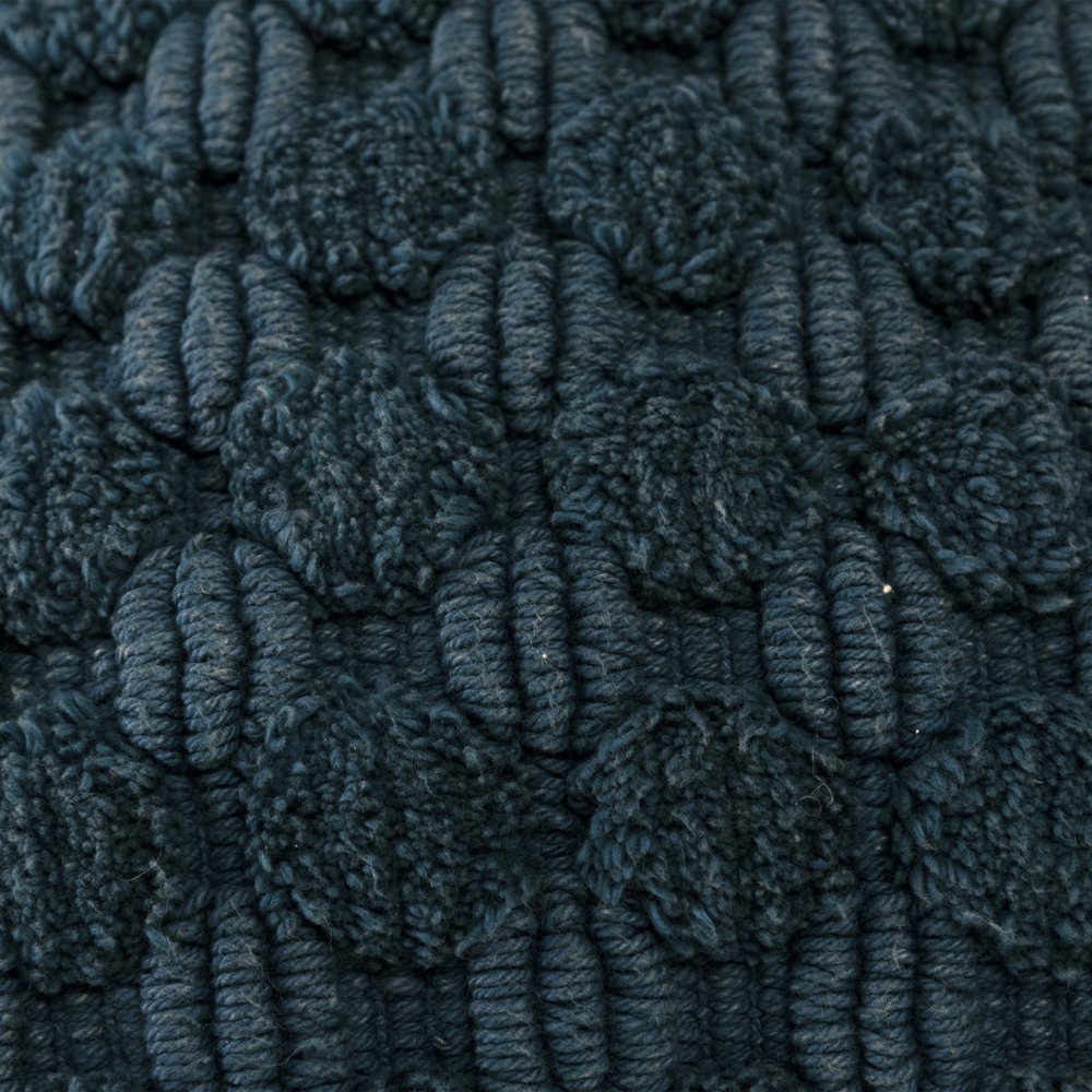 20" Teal Cotton Throw Pillow With Texture