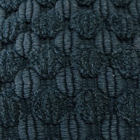 20" Teal Cotton Throw Pillow With Texture
