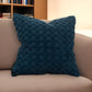 20" Teal Cotton Throw Pillow With Texture