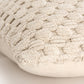 20" Ivory Cotton Throw Pillow With Texture