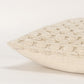 20" Ivory Cotton Throw Pillow With Texture