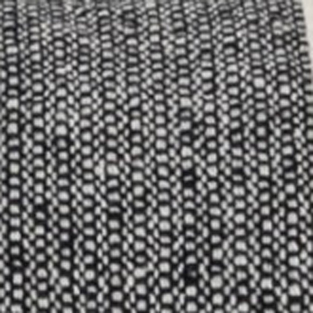 20" White and Black Striped Cotton Throw Pillow with Tassels and Texture