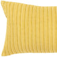14" X 26" Yellow Lumbar Striped Cotton Blend Throw Pillow