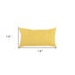 14" X 14" Yellow Cotton Blend Pillow