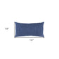 14" X 14" Blue Cotton Blend Pillow