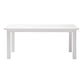 63" White Solid Wood Dining Table
