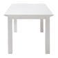 63" White Solid Wood Dining Table