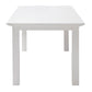 63" White Solid Wood Dining Table