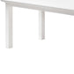 63" White Solid Wood Dining Table